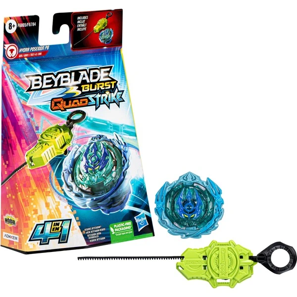 Hasbro Beyblade Burst QuadStrike Hydra Poseidon P8 Starter Pack, Geschicklichkeitsspiel 1 Hasbro Beyblade Burst QuadStrike Hydra Poseidon P8 Starter Pack, Geschicklichkeitsspiel