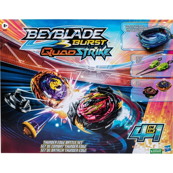 Hasbro Beyblade Burst QuadStrike Thunder Edge Battle Set, Geschicklichkeitsspiel 3 Hasbro Beyblade Burst QuadStrike Thunder Edge Battle Set, Geschicklichkeitsspiel – Bild 3