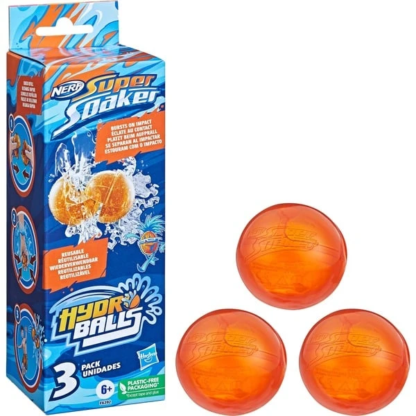 Hasbro Nerf Super Soaker Hydro Balls 3er-Pack, Wasserspielzeug 1 Hasbro Nerf Super Soaker Hydro Balls 3er-Pack, Wasserspielzeug