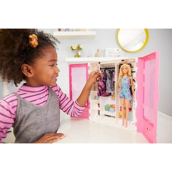 Mattel Barbie Fashionistas Kleiderschrank Mit Puppe, Puppenmöbel 2 Mattel Barbie Fashionistas Kleiderschrank Mit Puppe, Puppenmöbel – Bild 2
