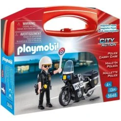 PLAYMOBIL 5648 City Action Polizeimotorrad Zum Mitnehmen, Konstruktionsspielzeug