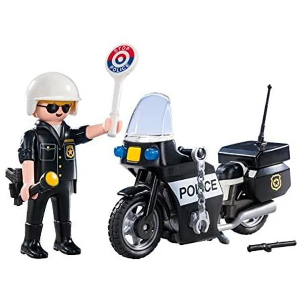 PLAYMOBIL 5648 City Action Polizeimotorrad Zum Mitnehmen, Konstruktionsspielzeug 2 PLAYMOBIL 5648 City Action Polizeimotorrad Zum Mitnehmen, Konstruktionsspielzeug – Bild 2