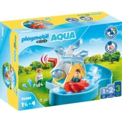 PLAYMOBIL 70268 1.2.3 AQUA Wasserrad Mit Karussell, Konstruktionsspielzeug