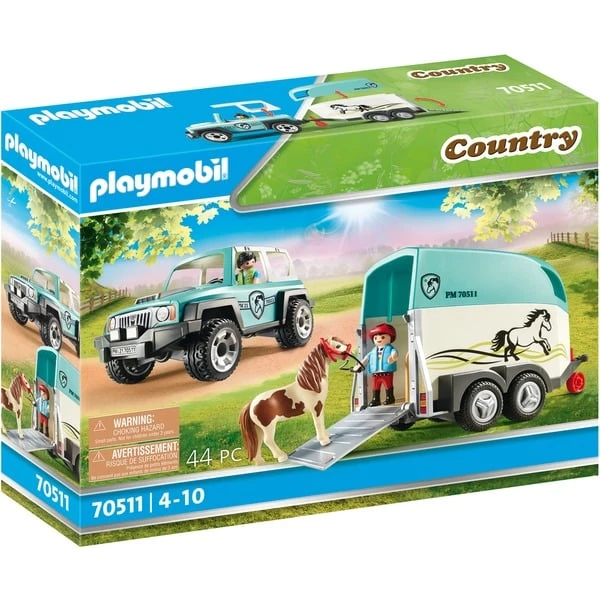 PLAYMOBIL 70511 Country PKW Mit Ponyanhänger, Konstruktionsspielzeug 1 PLAYMOBIL 70511 Country PKW Mit Ponyanhänger, Konstruktionsspielzeug