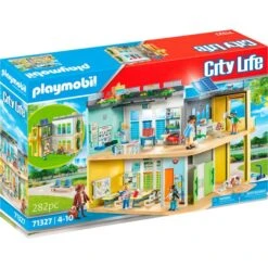 PLAYMOBIL 71327 City Life Große Schule, Konstruktionsspielzeug