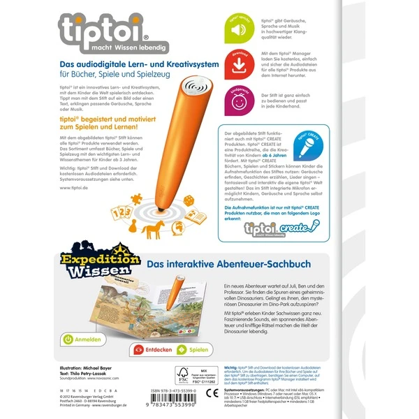 Ravensburger Tiptoi Expedition Wissen: Dinosaurier, Lernbuch 2 Ravensburger Tiptoi Expedition Wissen: Dinosaurier, Lernbuch – Bild 2