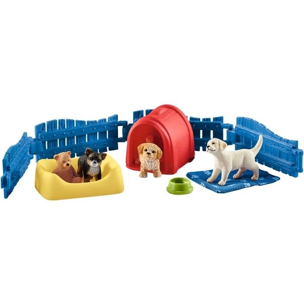 Schleich Farm World Welpenstube, Spielfigur 1 Schleich Farm World Welpenstube, Spielfigur