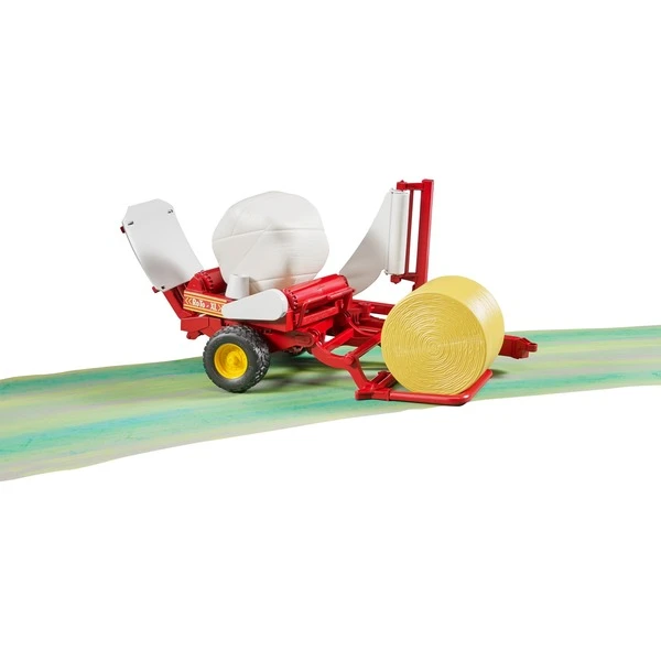 Bruder Ballenwickler Mit Ockerbraunem Und Schwarzem Rundballen, Modellfahrzeug 8 Bruder Ballenwickler Mit Ockerbraunem Und Schwarzem Rundballen, Modellfahrzeug – Bild 8